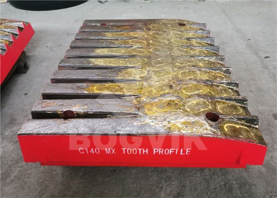 Manganese with Chromium Insert C140 Jaw Plate 2-3 times Lifespan than normal manganese Crusher Liners