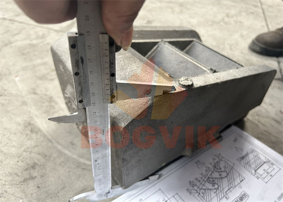 High alloy casting metal matrix with ceramic inserts VSI SHOES for recycling mining industrial material processing