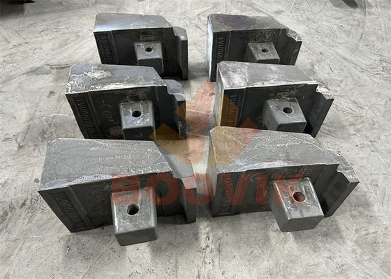 High alloy casting VSI Shoes for recycling demolition mining and industrial material processing