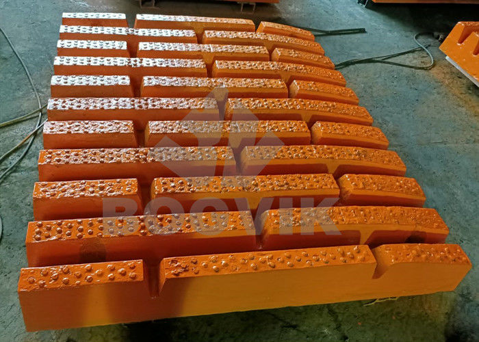 Jaw Crusher Liners Mn22Cr2 with Titanium Carbide Insert Fixed and Movable Jaw Plate Longer Lifespan